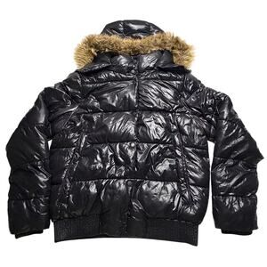 Superdry High Shine Toya Bomber Women Jacket Black Size 12